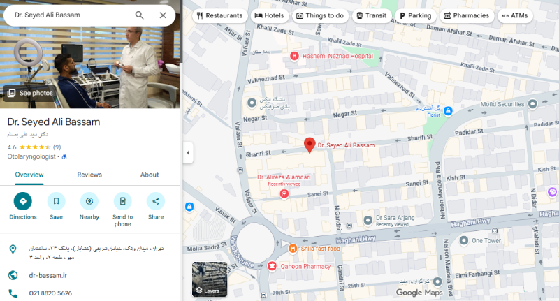 آدرس و شماره تماس بهترین جراح بینی طبیعیس بهترین جراح بینی طبیعی